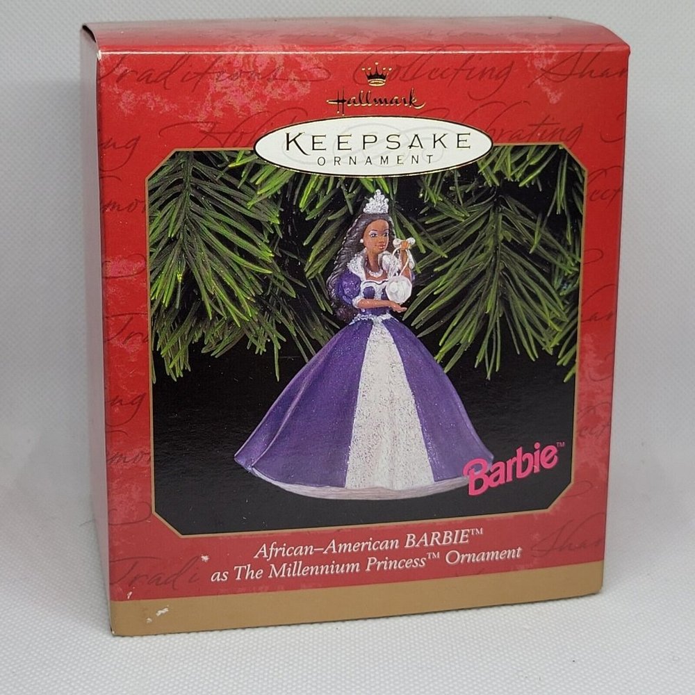 Hallmark 1999 African American Barbie as the Millennium Princess NIB